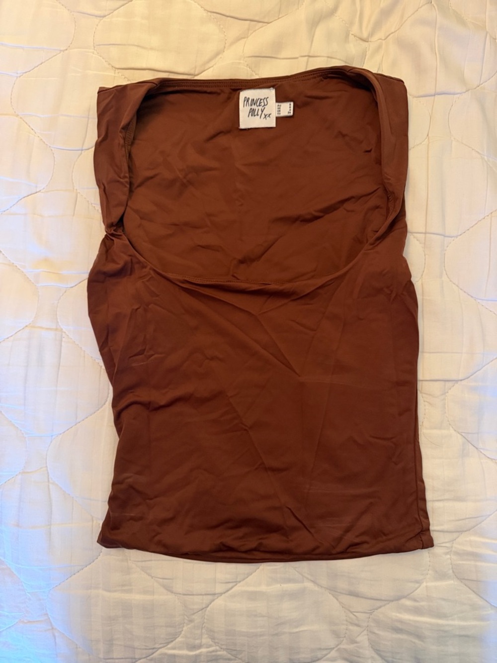 Princess Polly Chocolate Brown Scoop Neck Tank